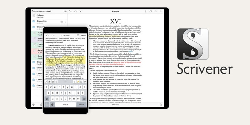 Scrivener kassfinol