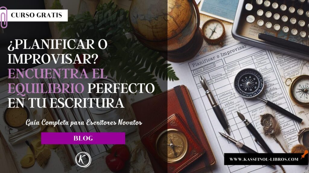 Planificar o Improvisar Encuentra el Equilibrio Perfecto en Tu Escritura escritura con mapa y brújula